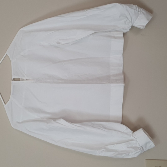 Babaton Aritzia Niki Poplin Puff Sleeves Blouse - Picture 5 of 9
